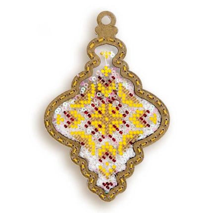 DIY Bead embroidery kit on a plastic base "Christmas Icicle"