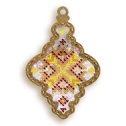 DIY Bead embroidery kit on a plastic base "Christmas Icicle"