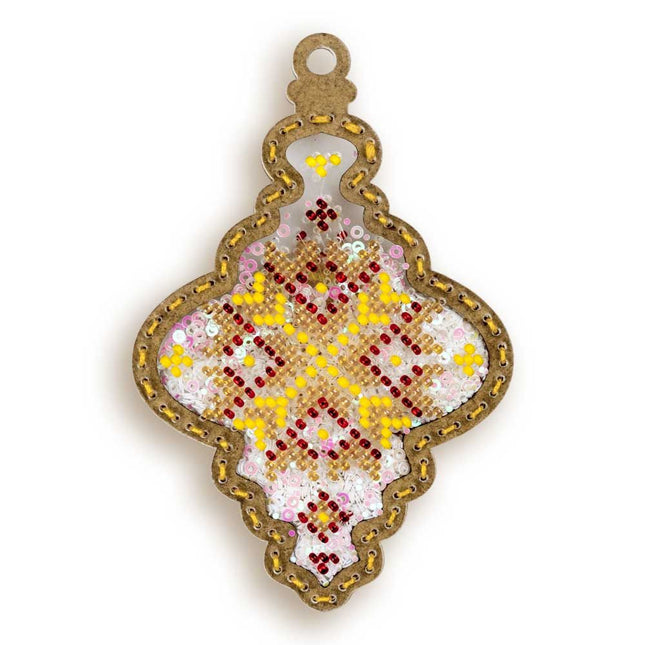 DIY Bead embroidery kit on a plastic base "Christmas Icicle"