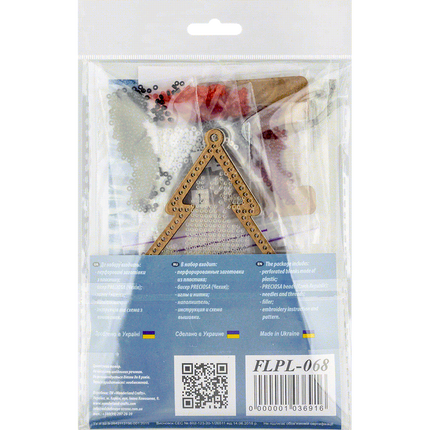 DIY Bead embroidery kit on a plastic base "Christmas tree"
