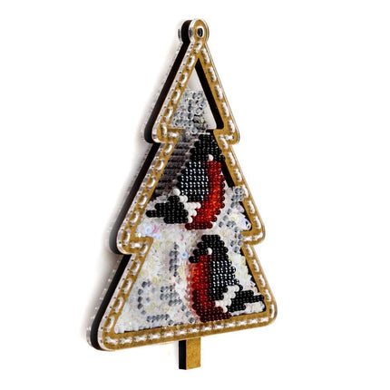 DIY Bead embroidery kit on a plastic base "Christmas tree"