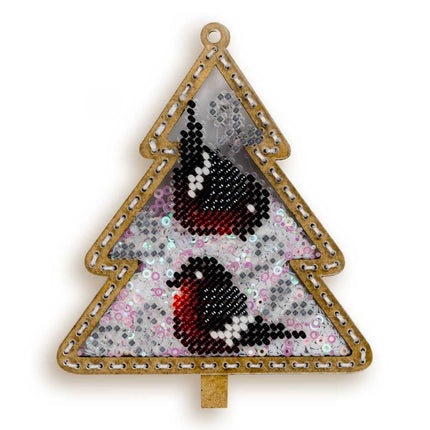DIY Bead embroidery kit on a plastic base "Christmas tree"