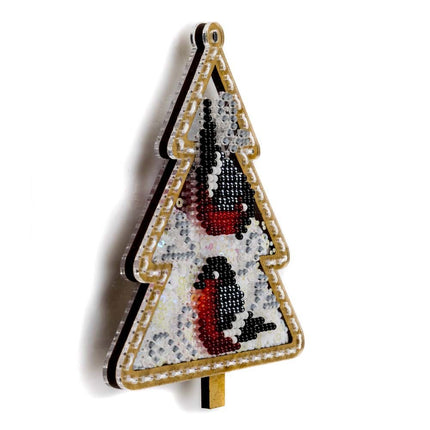 DIY Bead embroidery kit on a plastic base "Christmas tree"