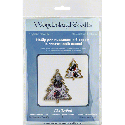 DIY Bead embroidery kit on a plastic base "Christmas tree"