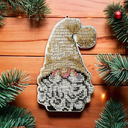 Bead embroidery kit on a plastic base "Christmas tree toys"