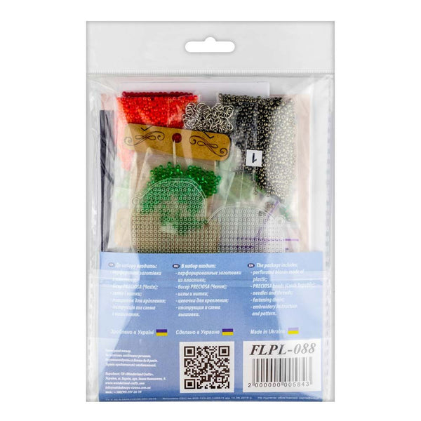 Bead embroidery kit on a plastic base 