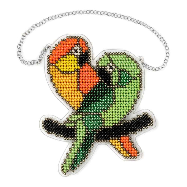 Bead embroidery kit on a plastic base 