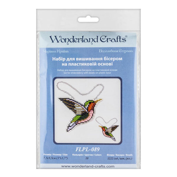 Bead embroidery kit on a plastic base 