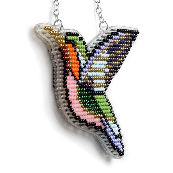 Bead embroidery kit on a plastic base 