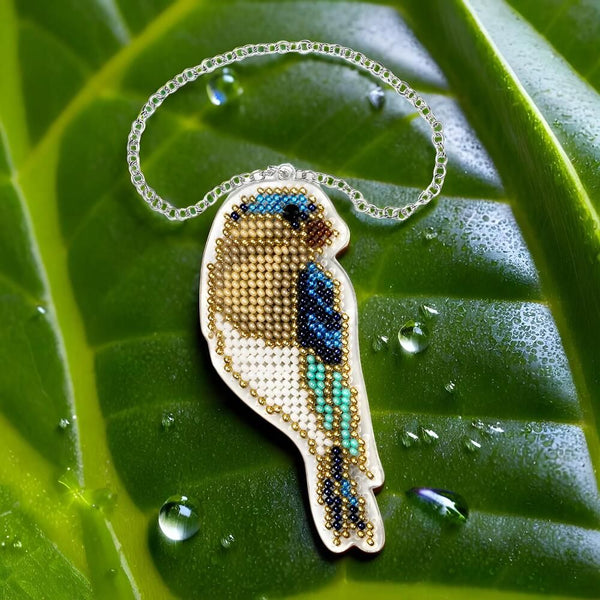 Bead embroidery kit on a plastic base 