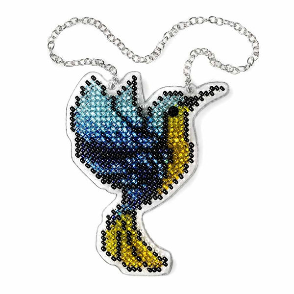 Bead embroidery kit on a plastic base 