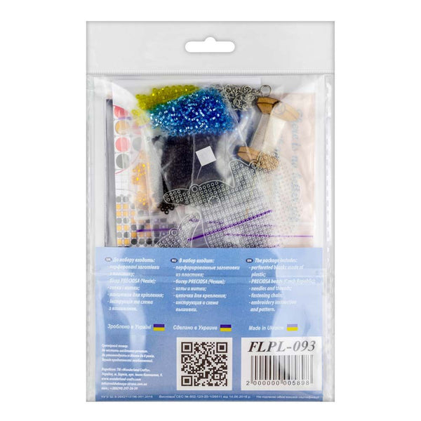 Bead embroidery kit on a plastic base 