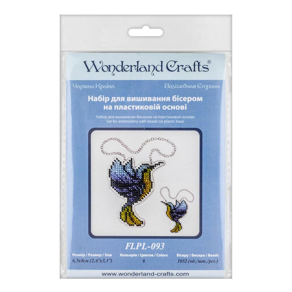 Bead embroidery kit on a plastic base 