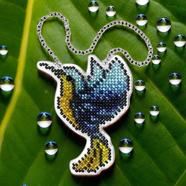 Bead embroidery kit on a plastic base 