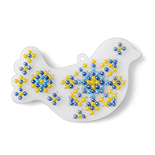 Bead embroidery kit on a plastic base 