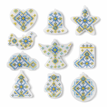 Bead embroidery kit on a plastic base "Christmas tree toys"