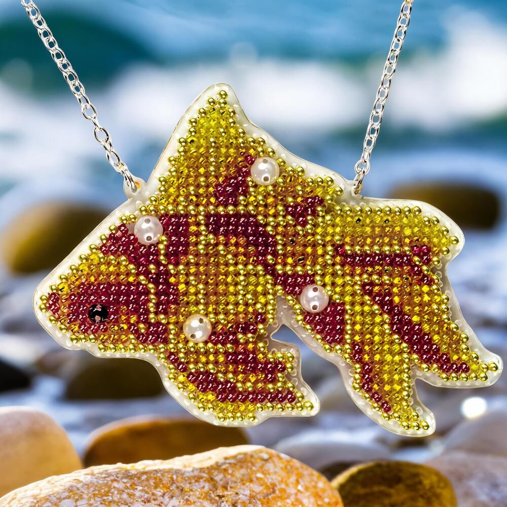 DIY Bead Embroidery Kit "Goldfish" Sea Creatures