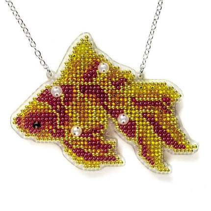 DIY Bead Embroidery Kit "Goldfish" Sea Creatures