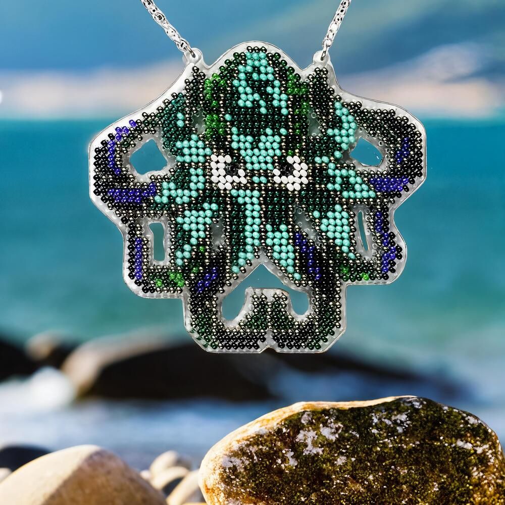DIY Bead Embroidery Kit "Octopus" Sea Creatures
