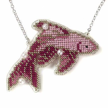 DIY Bead Embroidery Kit "Red Koi" Sea Creatures