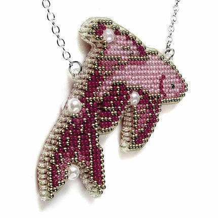 DIY Bead Embroidery Kit "Red Koi" Sea Creatures