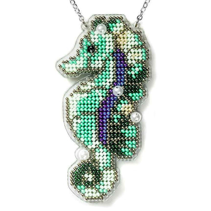 DIY Bead Embroidery Kit "Seahorse" Sea Creatures