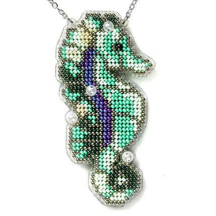 DIY Bead Embroidery Kit "Seahorse" Sea Creatures