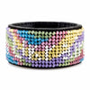 Bead embroidery kit on artificial leather Bracelet (3х17cm) FLBB-106 Black