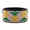 Bead embroidery kit on artificial leather Bracelet (3х17cm) FLBB-107 Black