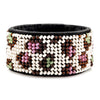 Bead embroidery kit on artificial leather Bracelet (3х17cm) FLBB-108 Black