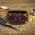 Bead embroidery kit on artificial leather Bracelet (3х22cm) FLBB-118 Black