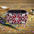 Bead embroidery kit on artificial leather Bracelet (3х22cm) FLBB-119 Black