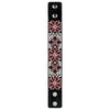 Bead embroidery kit on artificial leather Bracelet (3х22cm) FLBB-119 Black
