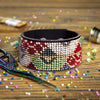 Bead embroidery kit on artificial leather Bracelet (3х22cm) FLBB-120 Black