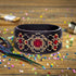 Bead embroidery kit on artificial leather Bracelet (3х22cm) FLBB-122 Black