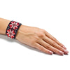 Bead embroidery kit on artificial leather Bracelet (4х22cm) FLBB-113 Black