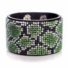 Bead embroidery kit on artificial leather Bracelet (4х22cm) FLBB-117 Black