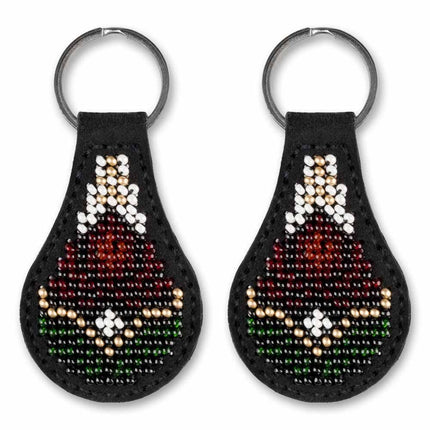Bead embroidery kit on artificial leather Key
