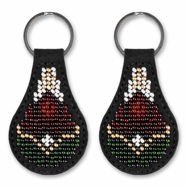 Bead embroidery kit on artificial leather Key
