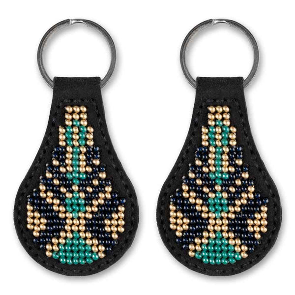 Bead embroidery kit on artificial leather Key