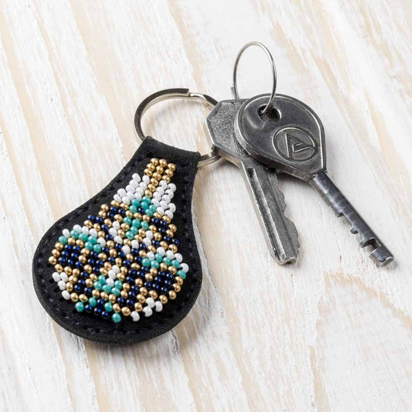 Bead embroidery kit on artificial leather Key