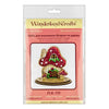DIY Beaded embroidery on wood kit "Mushroom house"