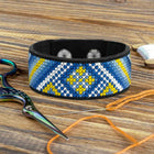 Cross-stitch kits on leather 