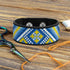 Cross-stitch kits on leather "Ethnic ornament" DIY Bracelet embroidery kit