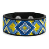 Cross-stitch kits on leather "Ethnic ornament" DIY Bracelet embroidery kit