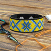 Cross-stitch kits on leather "Ethnic ornament" DIY Bracelet embroidery kit