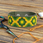 Cross-stitch kits on leather 