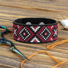 Cross-stitch kits on leather 