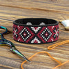 Cross-stitch kits on leather "Ethnic ornament" DIY Bracelet embroidery kit