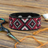Cross-stitch kits on leather "Ethnic ornament" DIY Bracelet embroidery kit